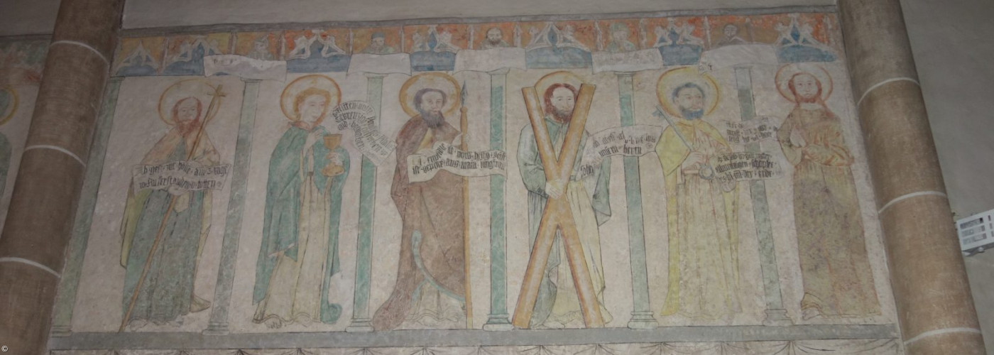 Apostelfresko in der Stadtkirche